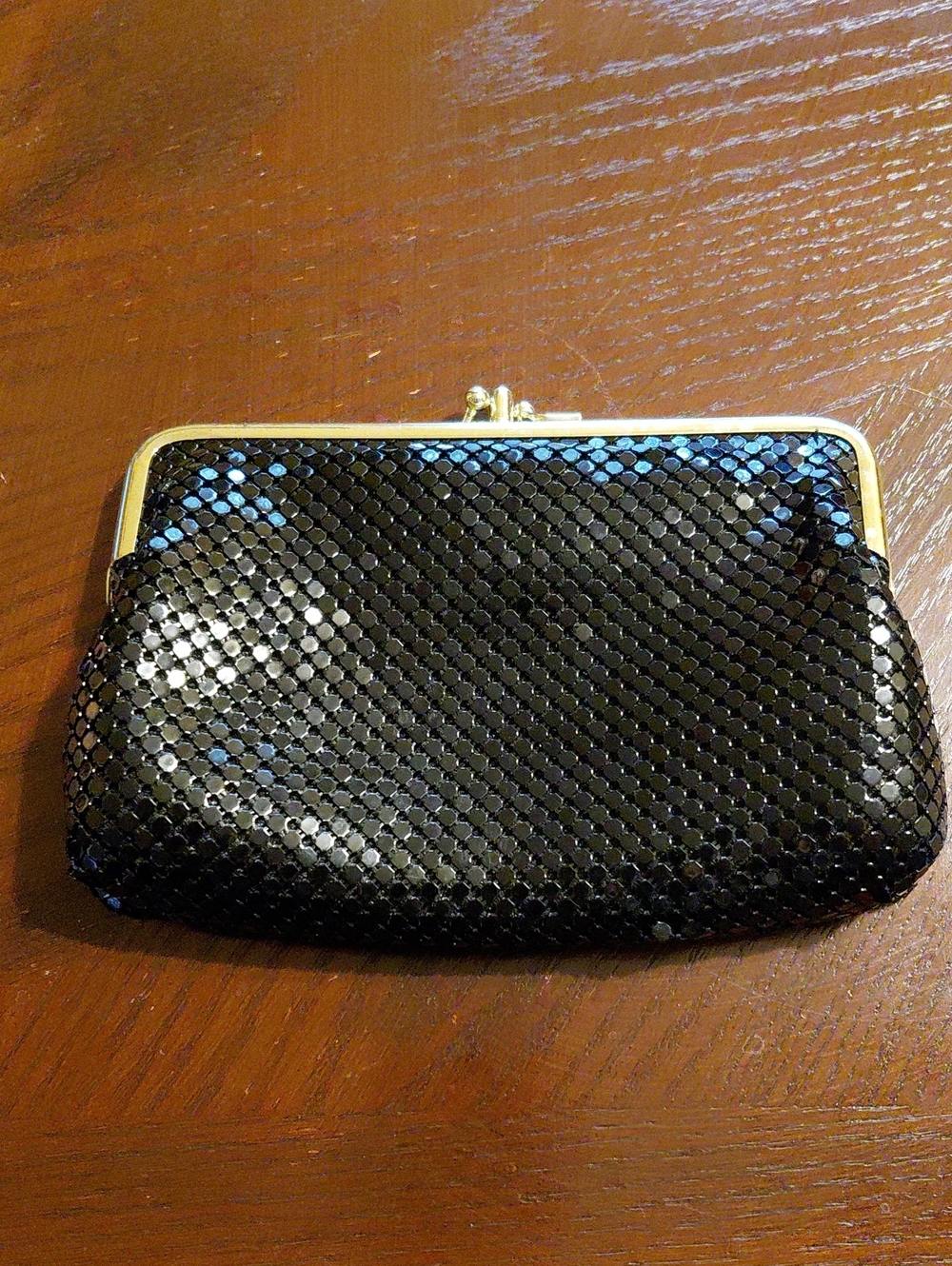 Vintage Black Sequin Frame Clutch - Women's Evening Bag
